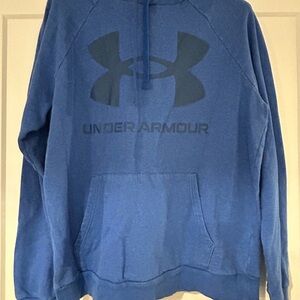 Under Armour Men's Hoodie in Blue with Logo
